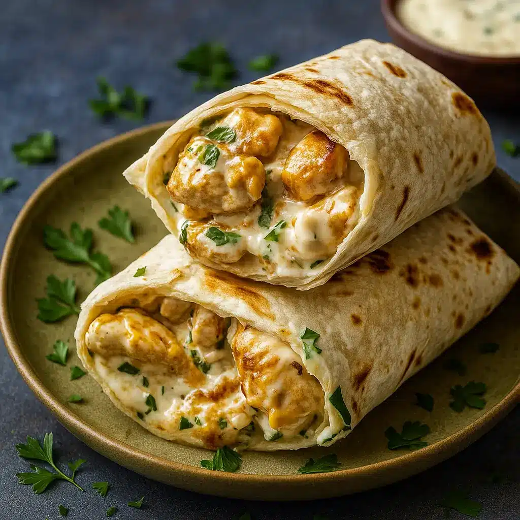 Cheesy Garlic Chicken Wraps: Easy, Cheesy, and Delicious