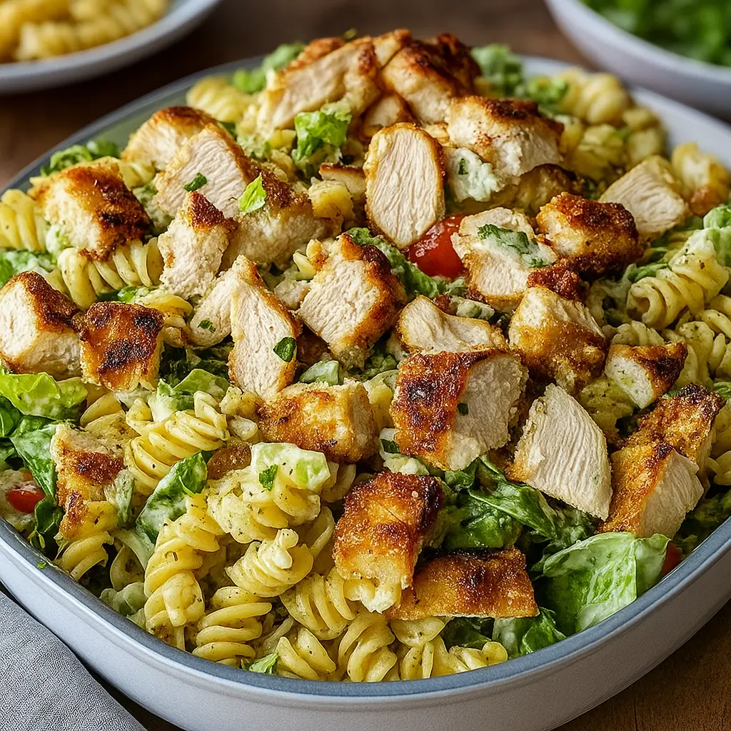 Chicken Caesar Pasta Salad: A Quick &amp; Creamy Dinner in 20 Minutes