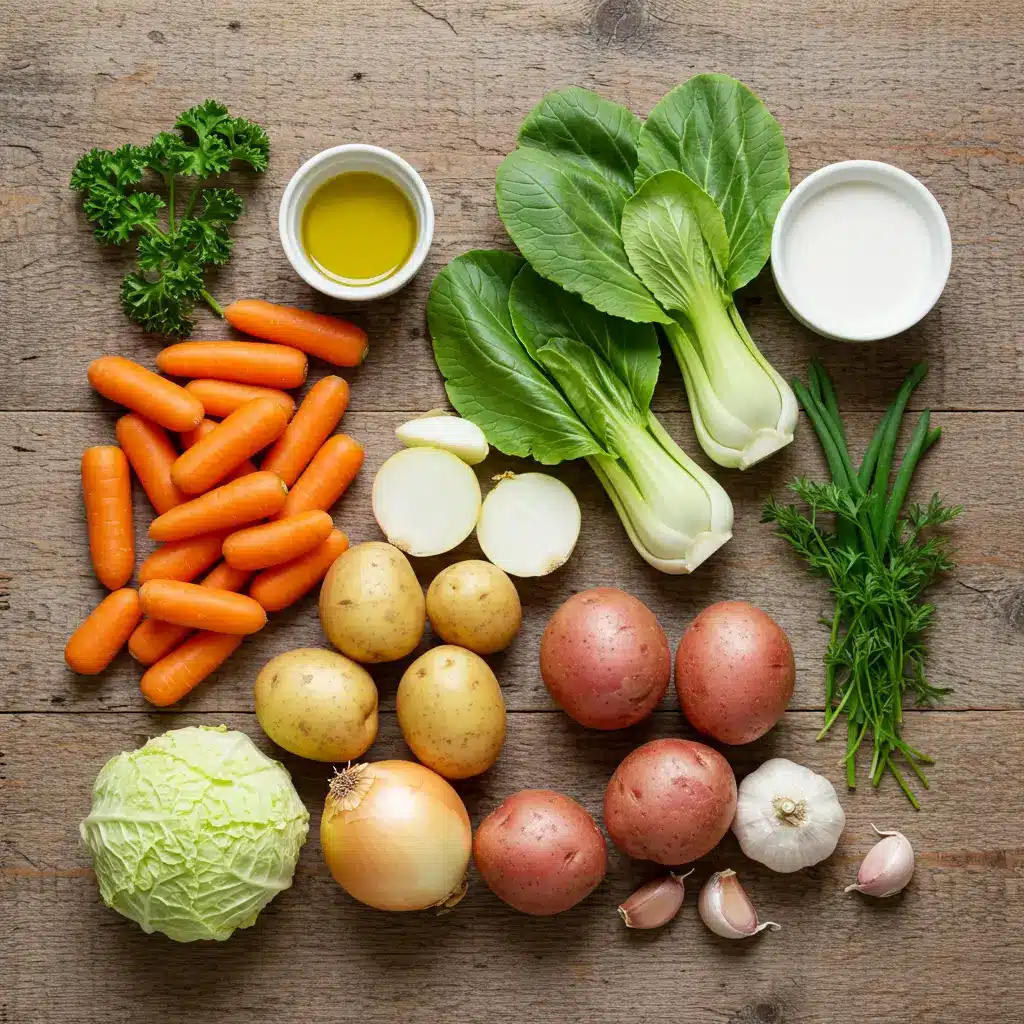 Ingredients for Cream of Spring Vegetable Soup