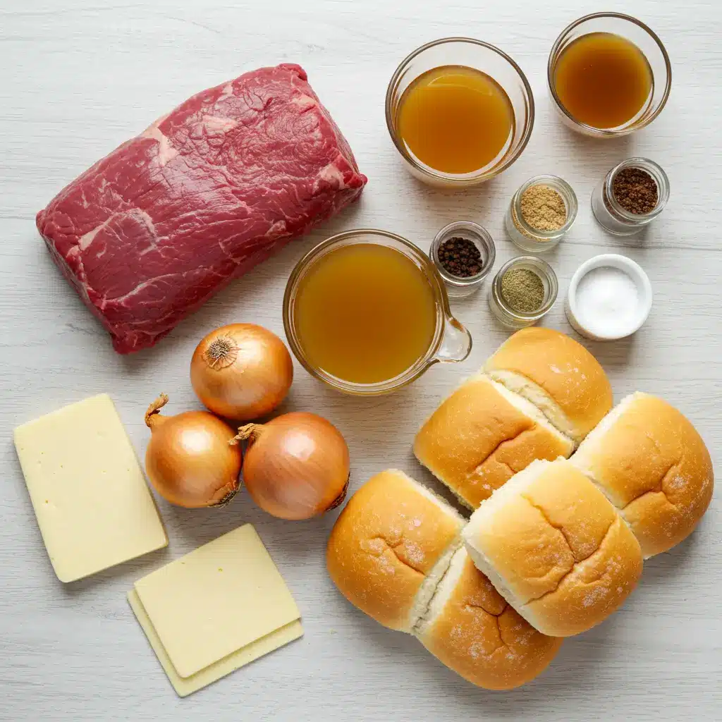 Crock Pot French Dip Sandwiches ingredients
