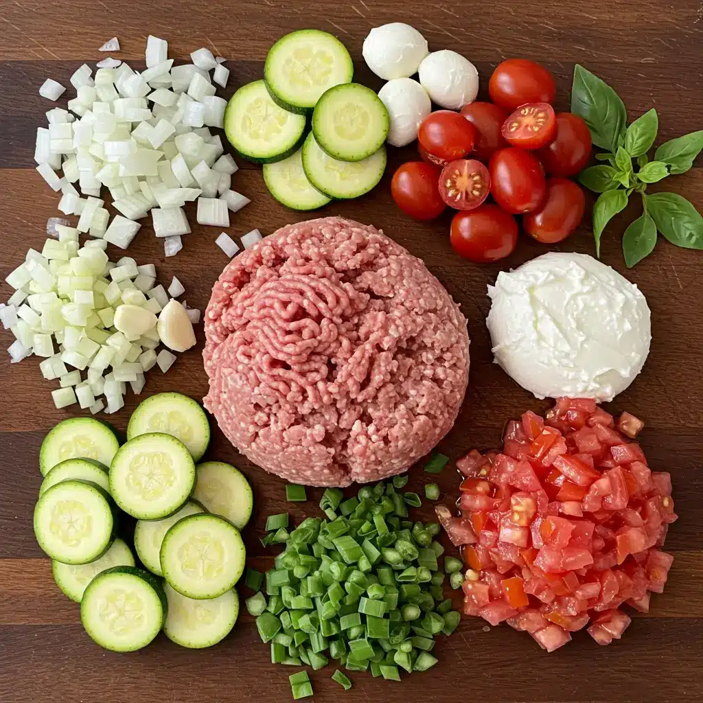 ingredients for ground turkey zucchini casserole