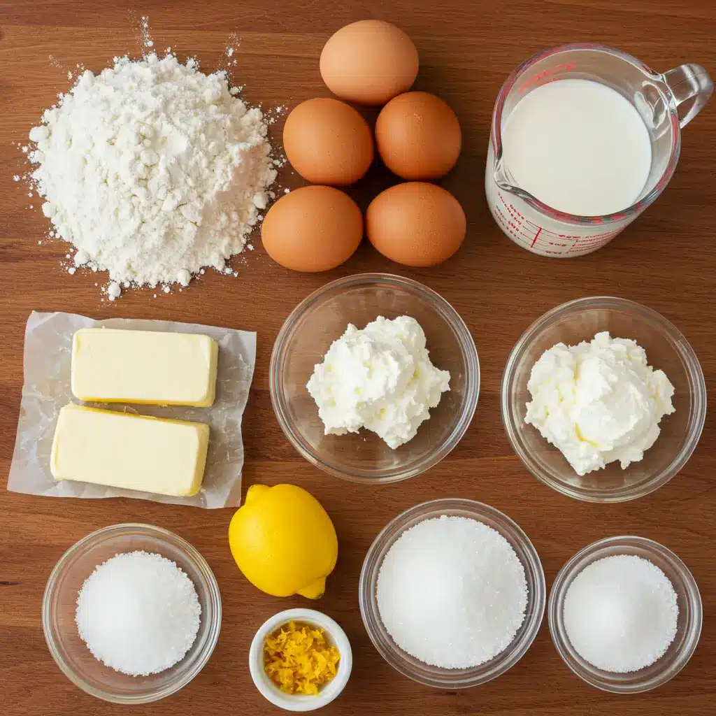 homemade danish ingredients butter flour cream cheese