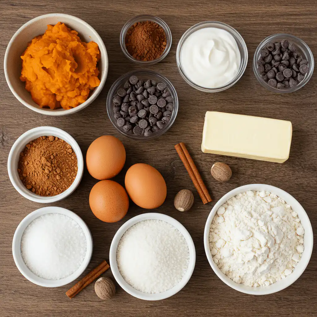 moist-chocolate-pumpkin-bread-ingredients