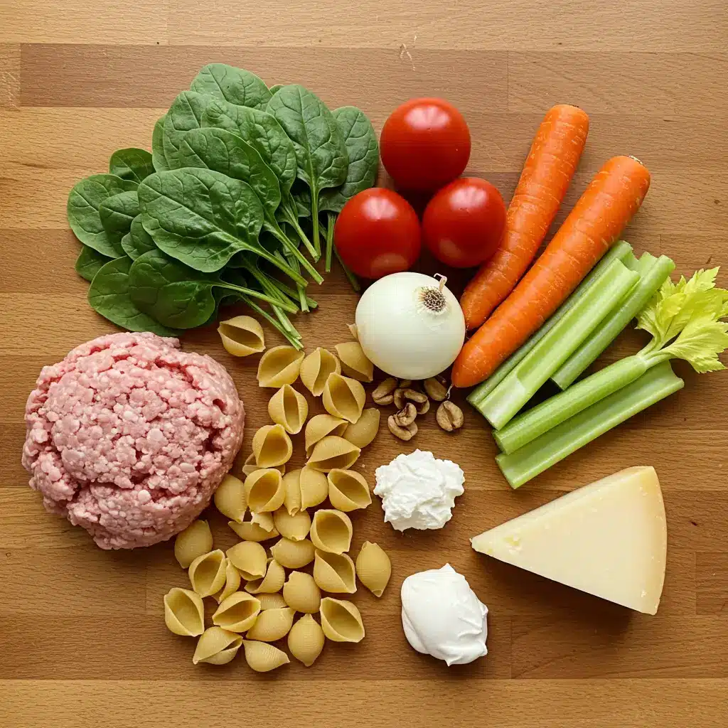ingredients for one pot creamy italian ground chicken soup