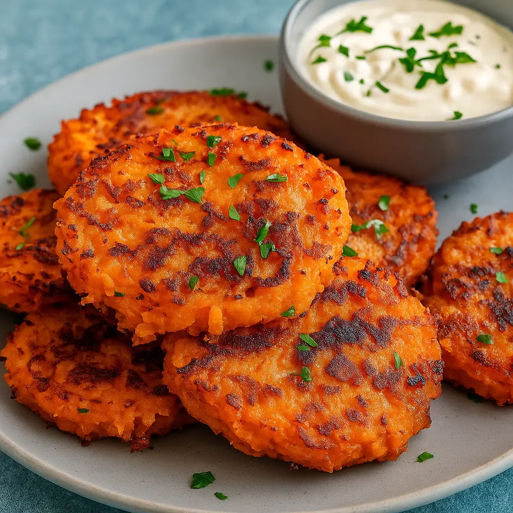 savory sweet potato hash browns on a plate