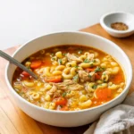 Sicilian Chicken Soup Recipe in a rustic bowl