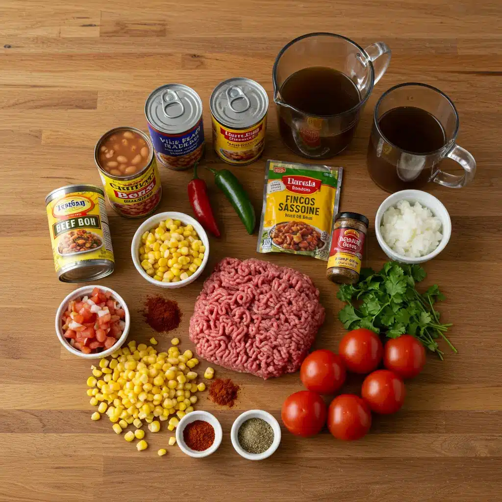 Ingredients for Slow-Cooker Tex-Mex Taco Soup