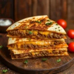 smashburger quesadillas recipe with beef and cheese