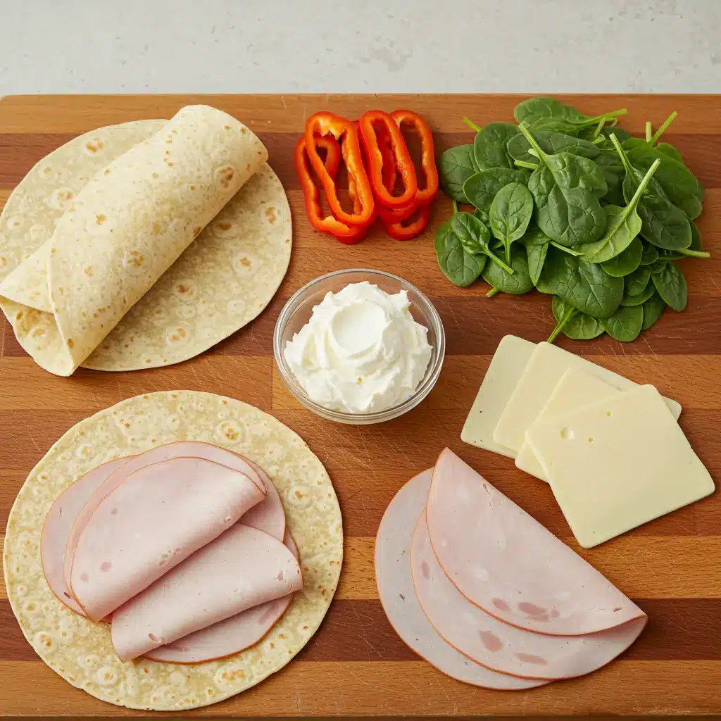 Turkey Cheddar Lunch Roll Ups ingredients