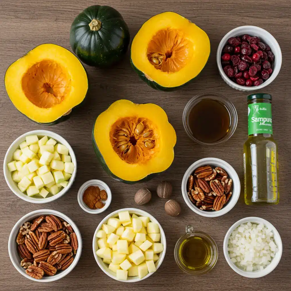 Ingredients for Apple-Stuffed Acorn Squash Recipe