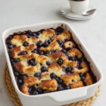 Blueberry French Toast Casserole fresh out of the oven