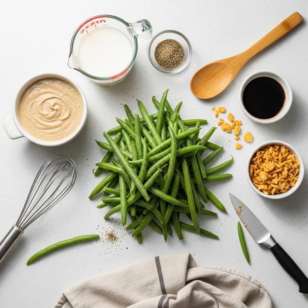 Ingredients for Campbells Green Bean Casserole recipe