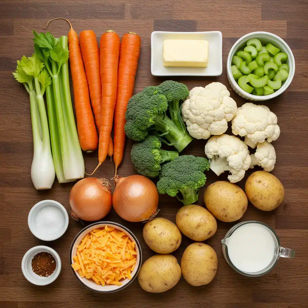 cheesy-vegetable-chowder-ingredients