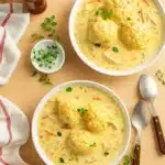 Chicken and Dumplings Recipe served in a rustic bowl