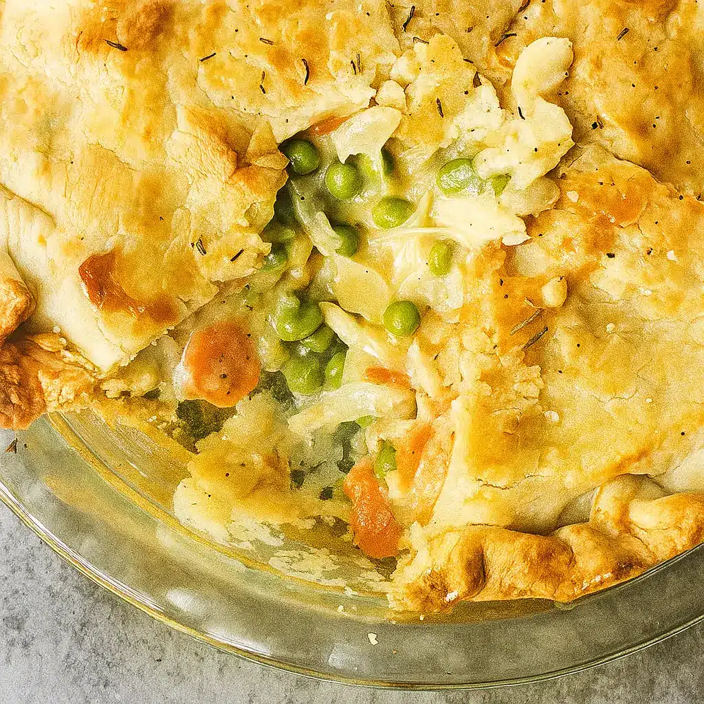 chicken pot pie recipe with cream of chicken soup baked golden crust