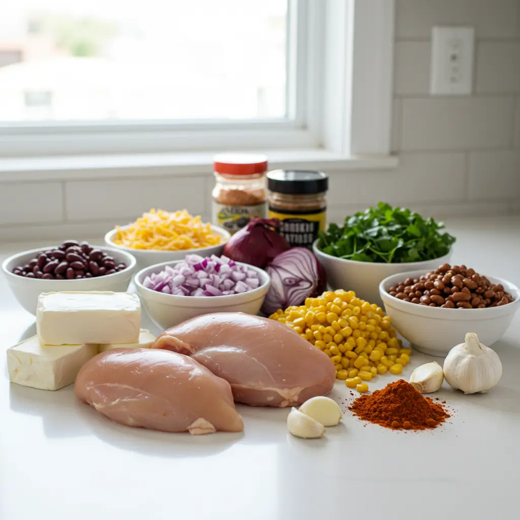 Chicken Taco Soup with Cream Cheese ingredients