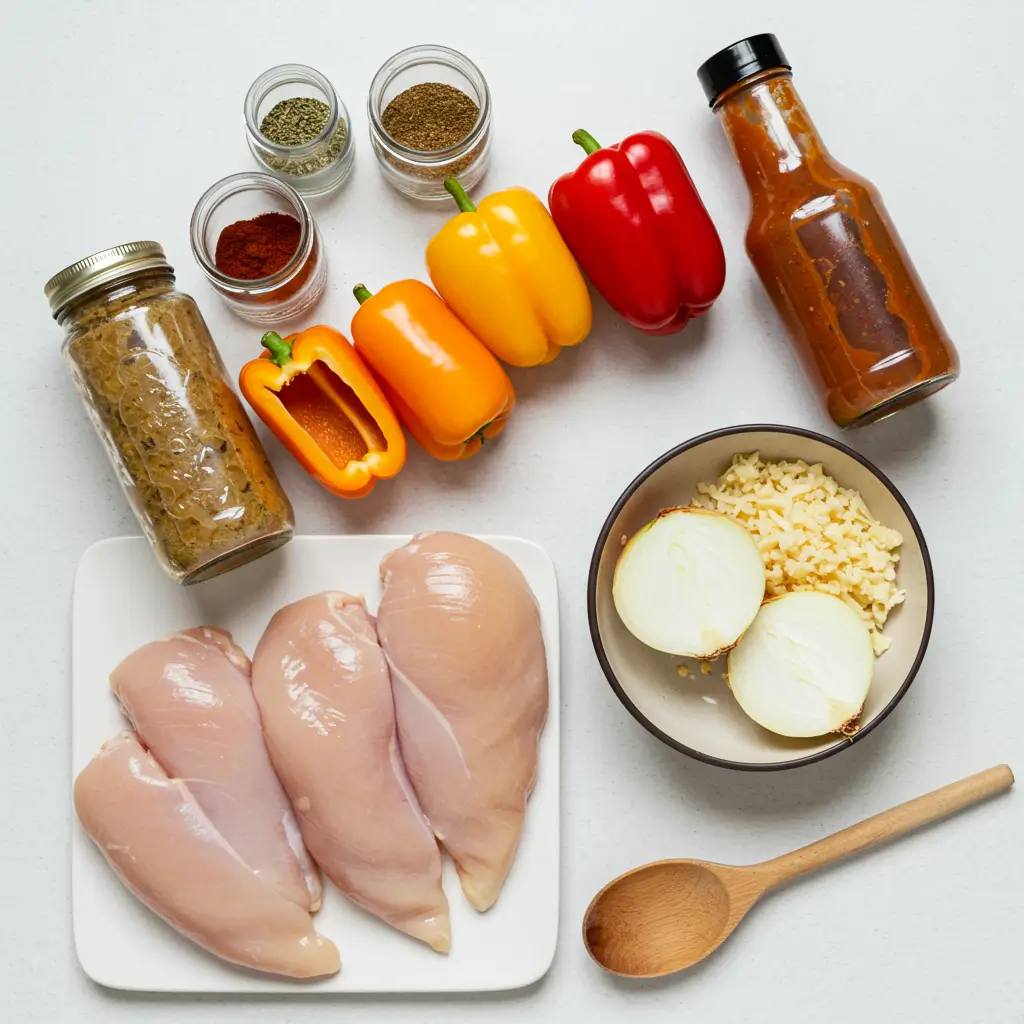 Ingredients for Chicken Tortilla Soup Crock Pot on counter