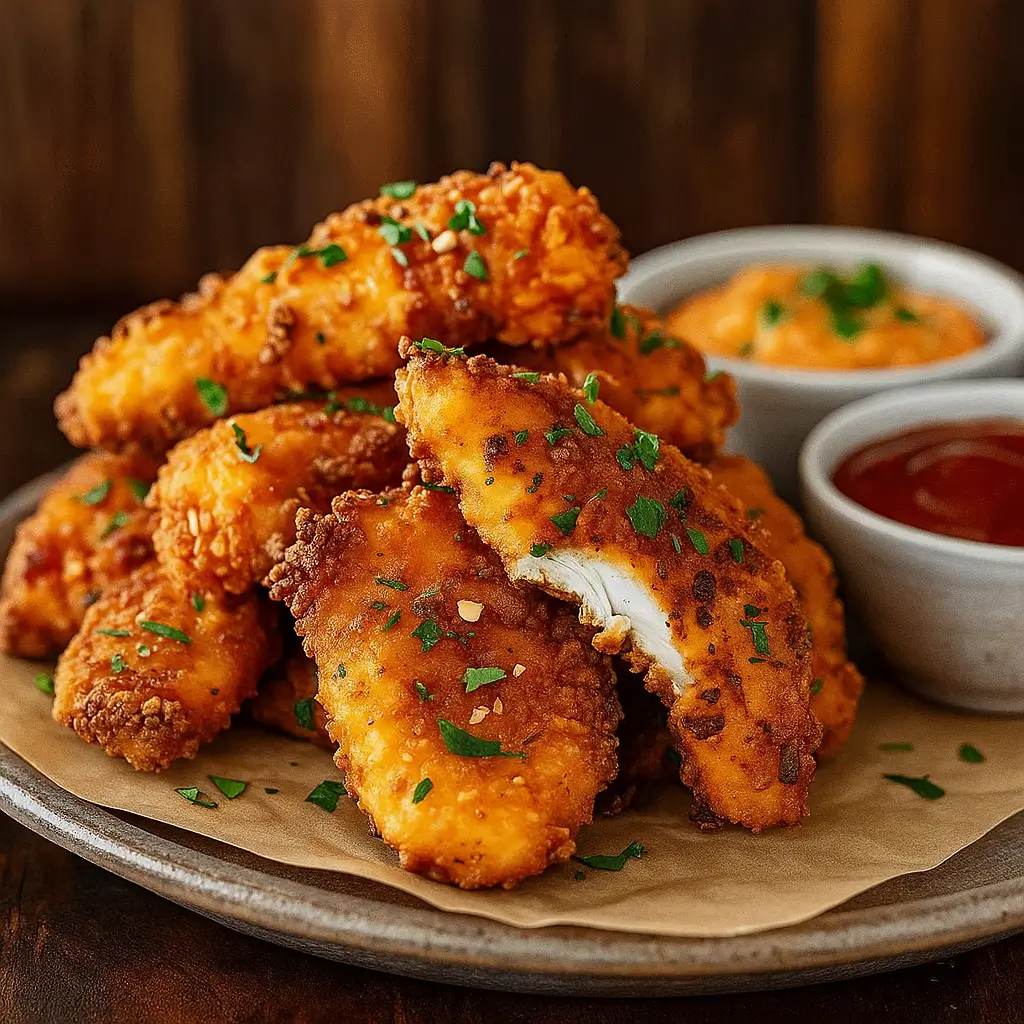 crack chicken tenders with cheese