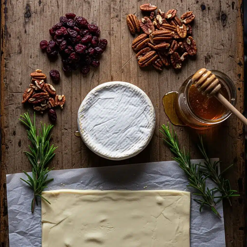 Ingredients for Cranberry Pecan Baked Brie