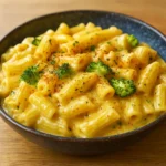 Creamy Broccoli Pasta in a Rustic Bowl