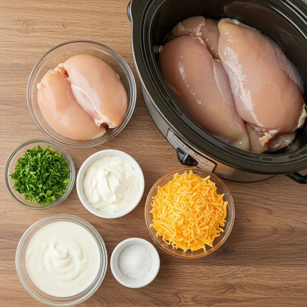 creamy-crock-pot-ranch-chicken-ingredients