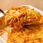 easy baked spaghetti in casserole dish