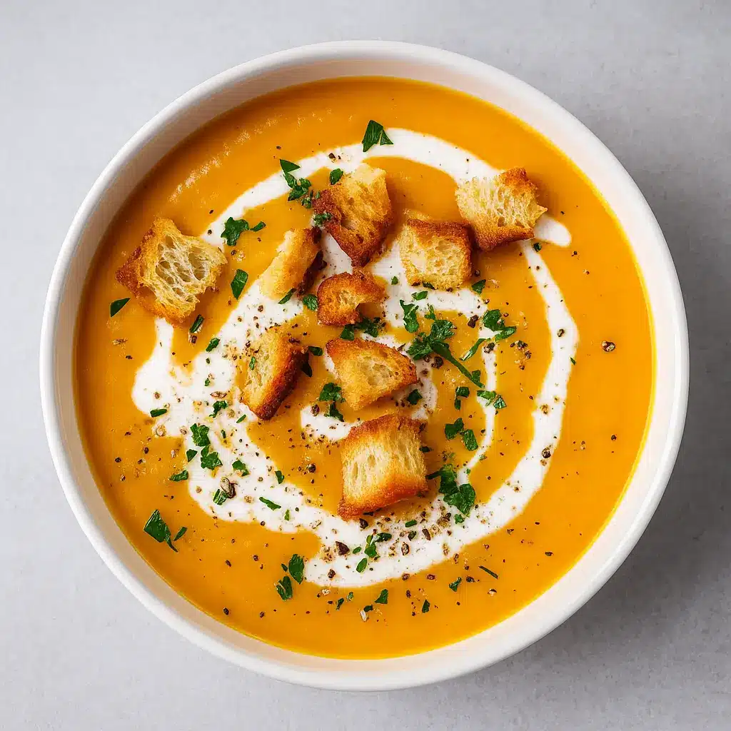 Gordon Ramsay Butternut Squash Soup Recipe served in rustic bowl