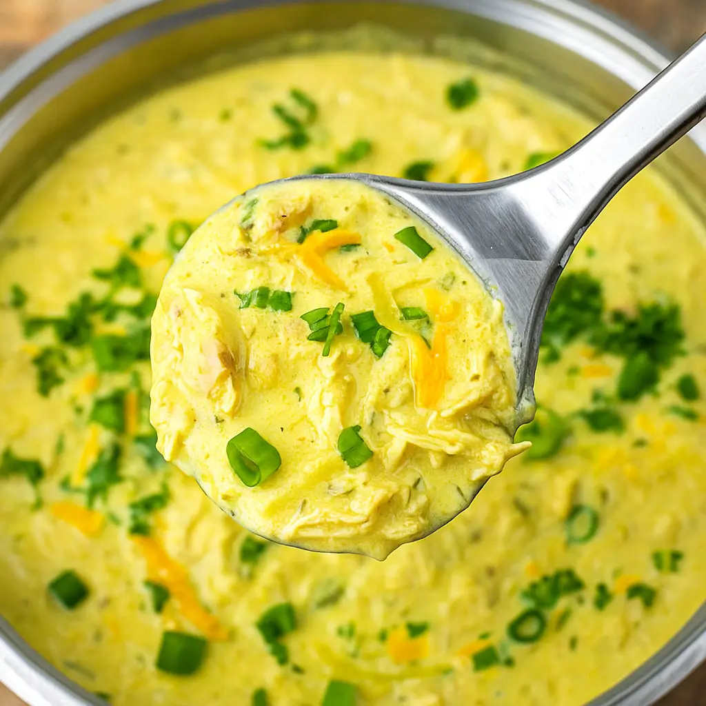 Green Enchiladas Chicken Soup in a bowl with toppings