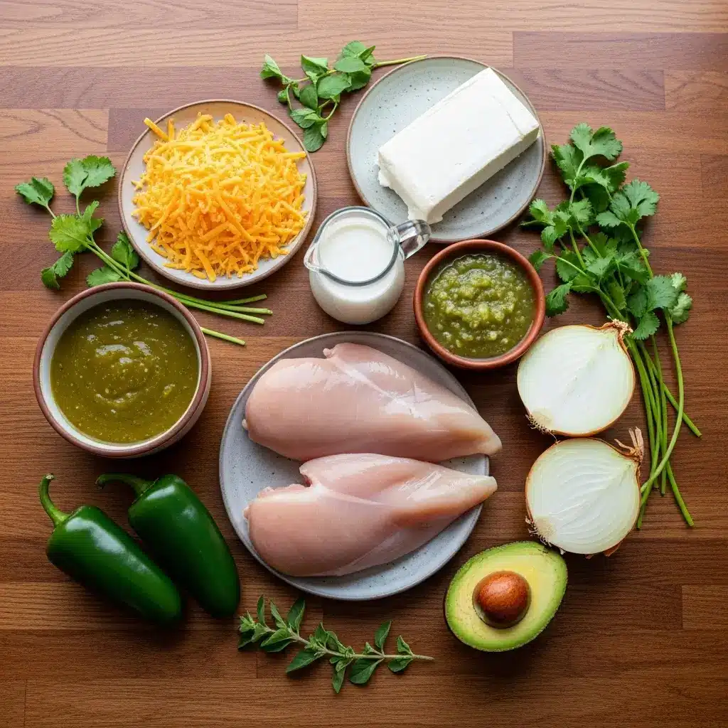 Ingredients for Green Enchiladas Chicken Soup