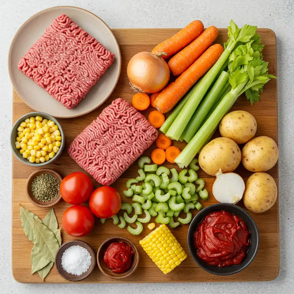 Ground Beef Vegetable Soup Recipe Ingredients