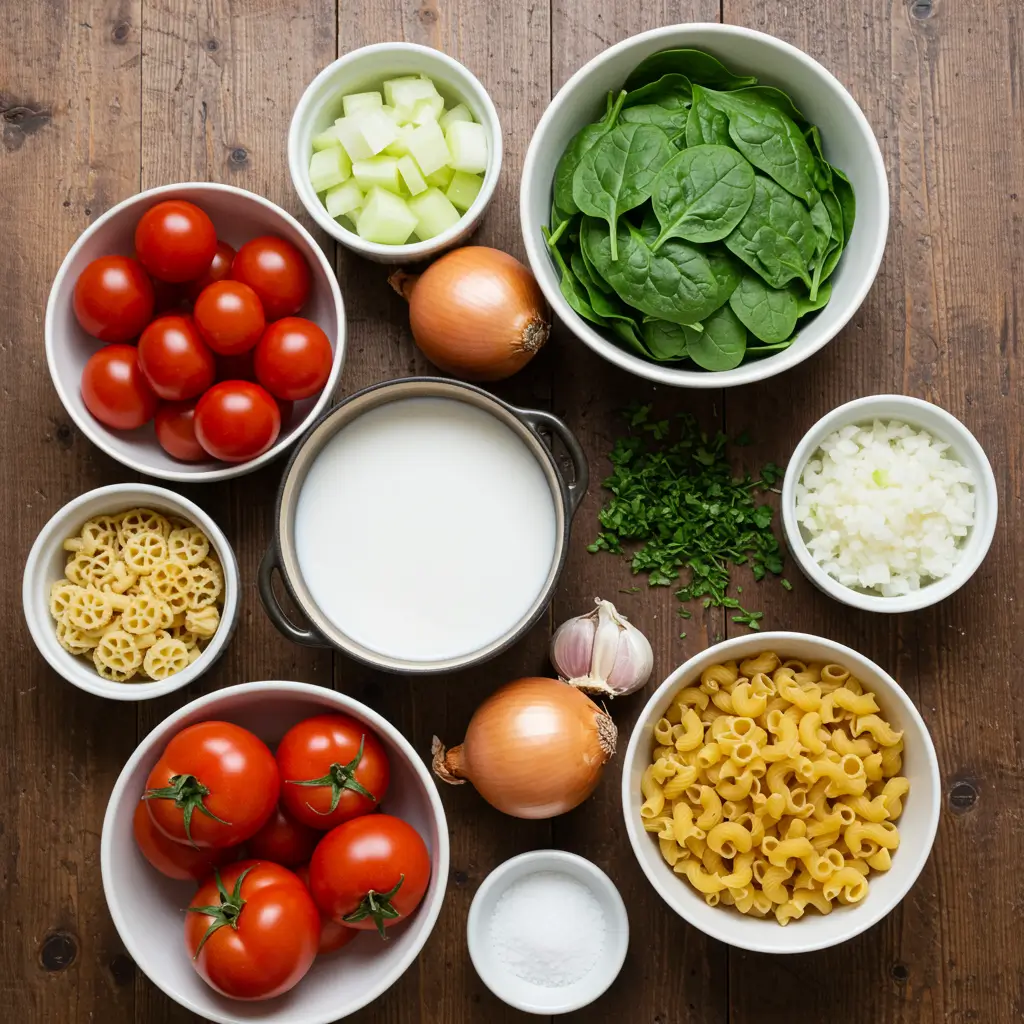 Ingredients for Hearty Italian White Bean Soup with Pasta