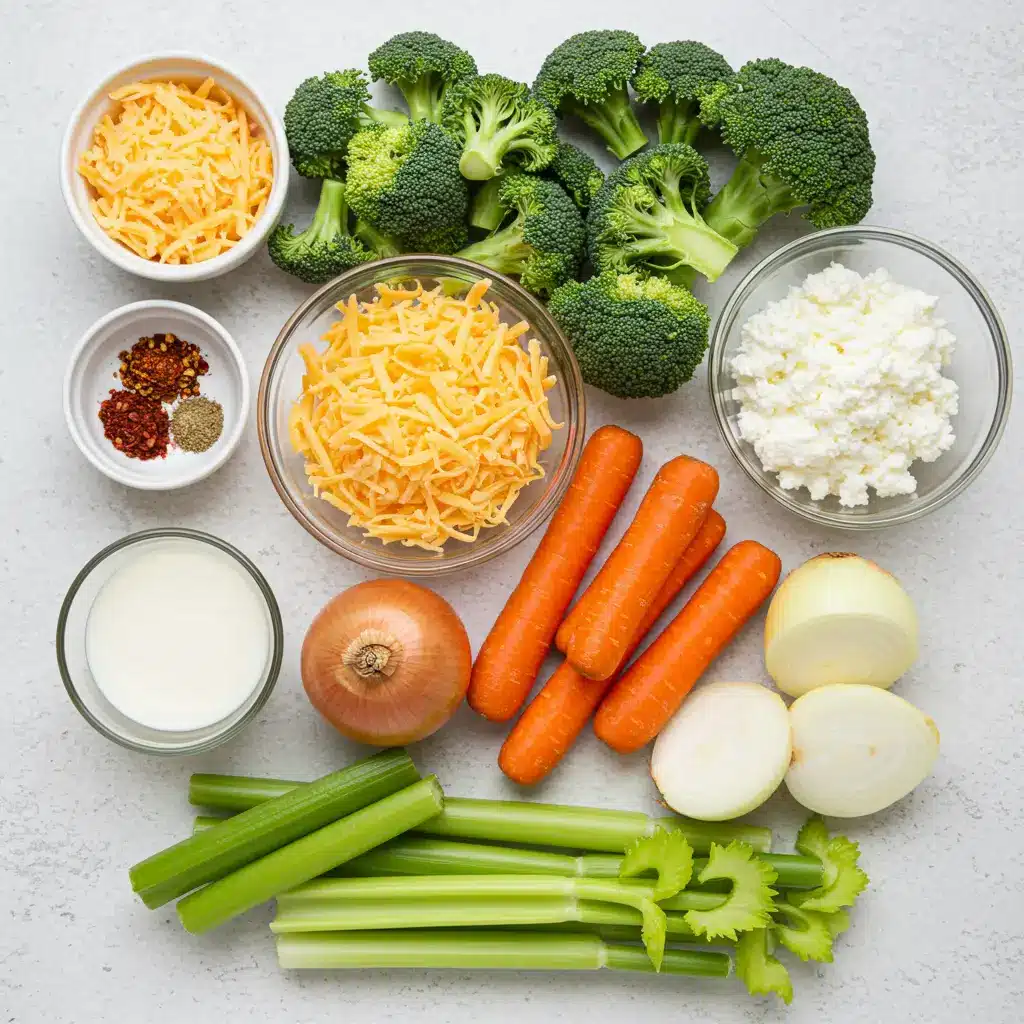 high protein broccoli cheddar soup ingredients