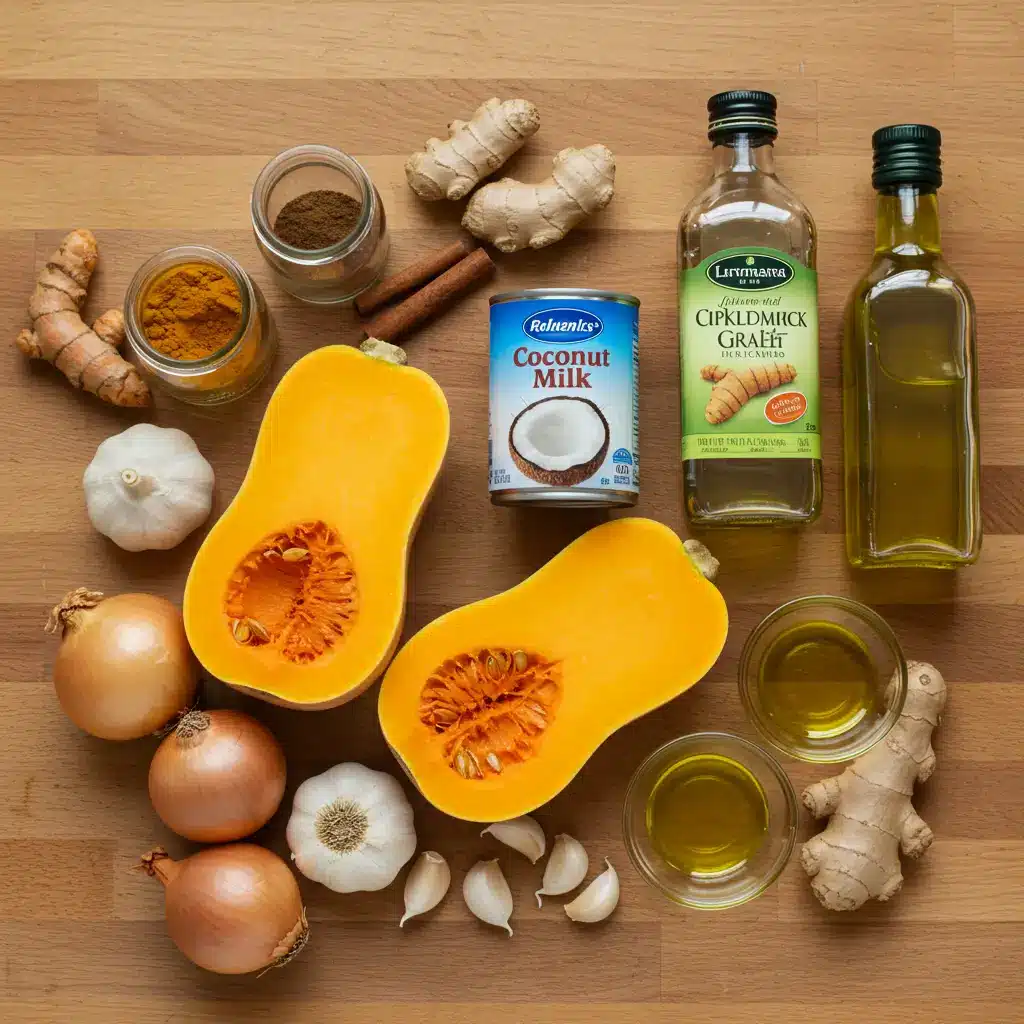 Ingredients for Homemade Butternut Squash Soup Recipe