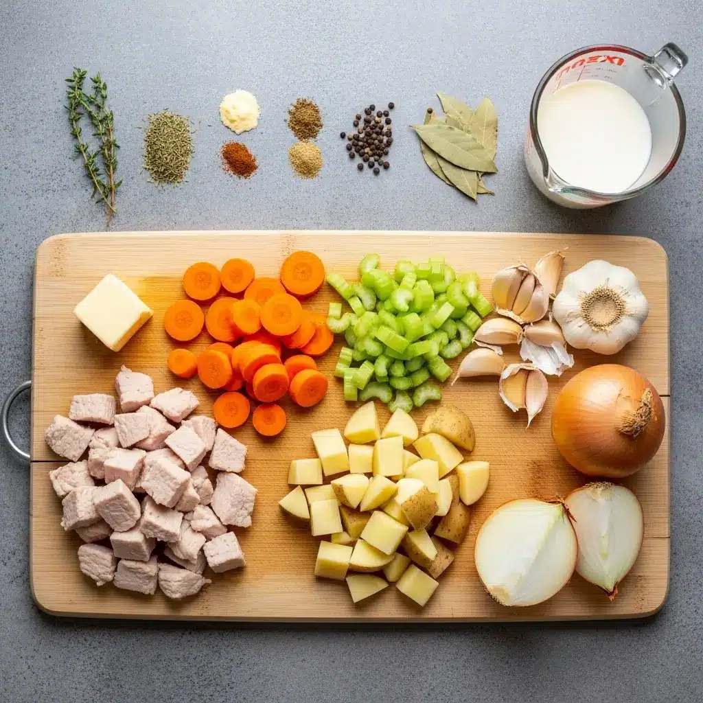 Ingredients for Leftover Turkey Soup