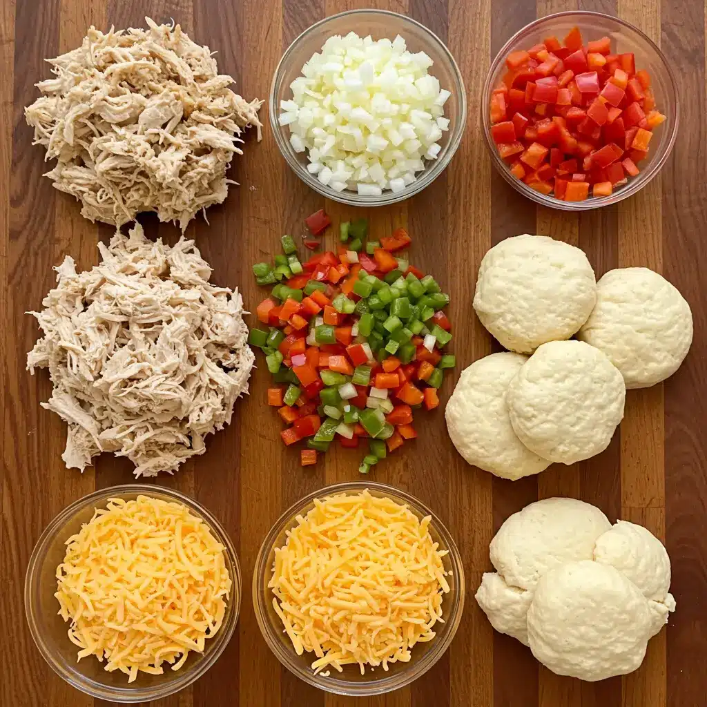 Ingredients for Loaded Chicken and Biscuit Bake