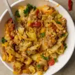Low Carb Unstuffed Cabbage Casserole Recipe in Dutch Oven