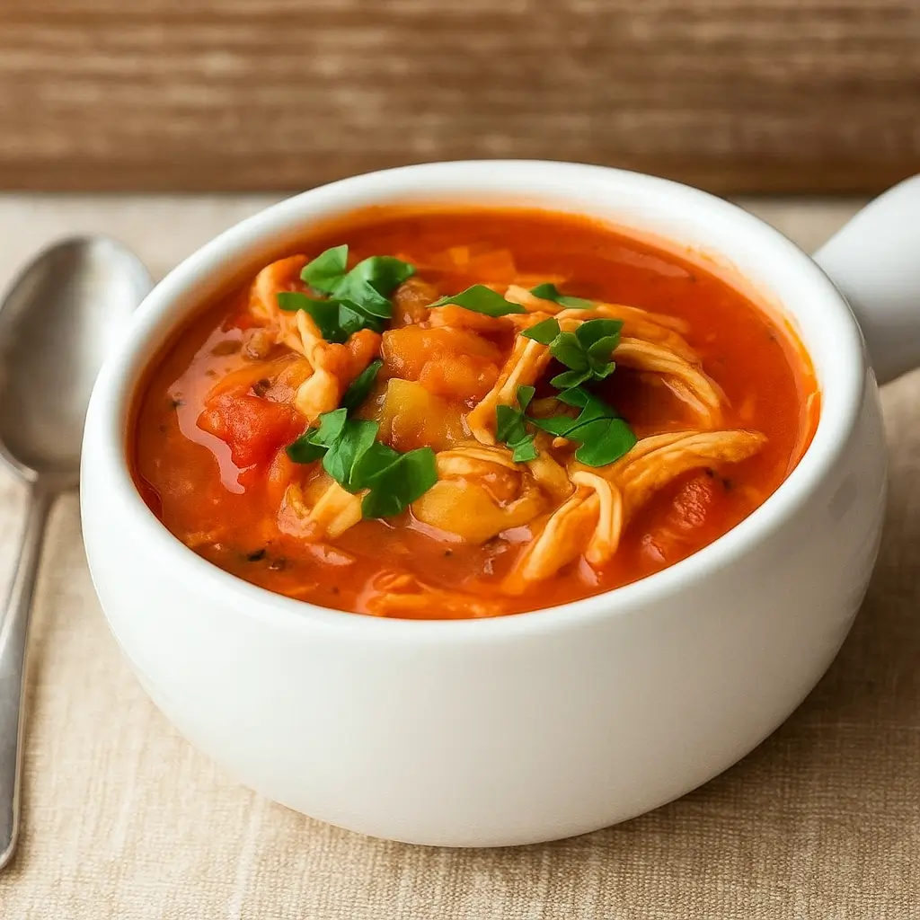 Mediterranean Roasted Chicken and Chick Pea Soup