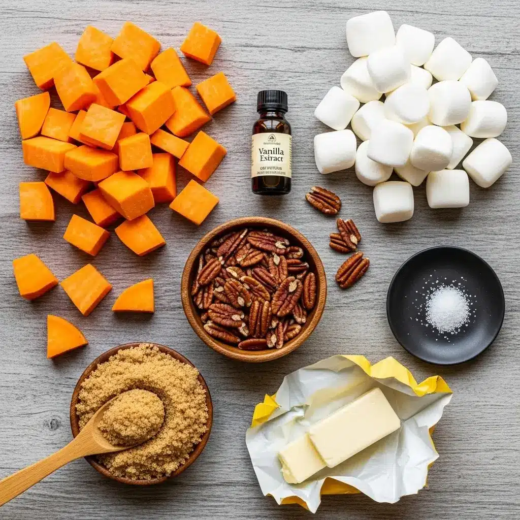 Ingredients for Old-Fashioned Sweet Potato Casserole