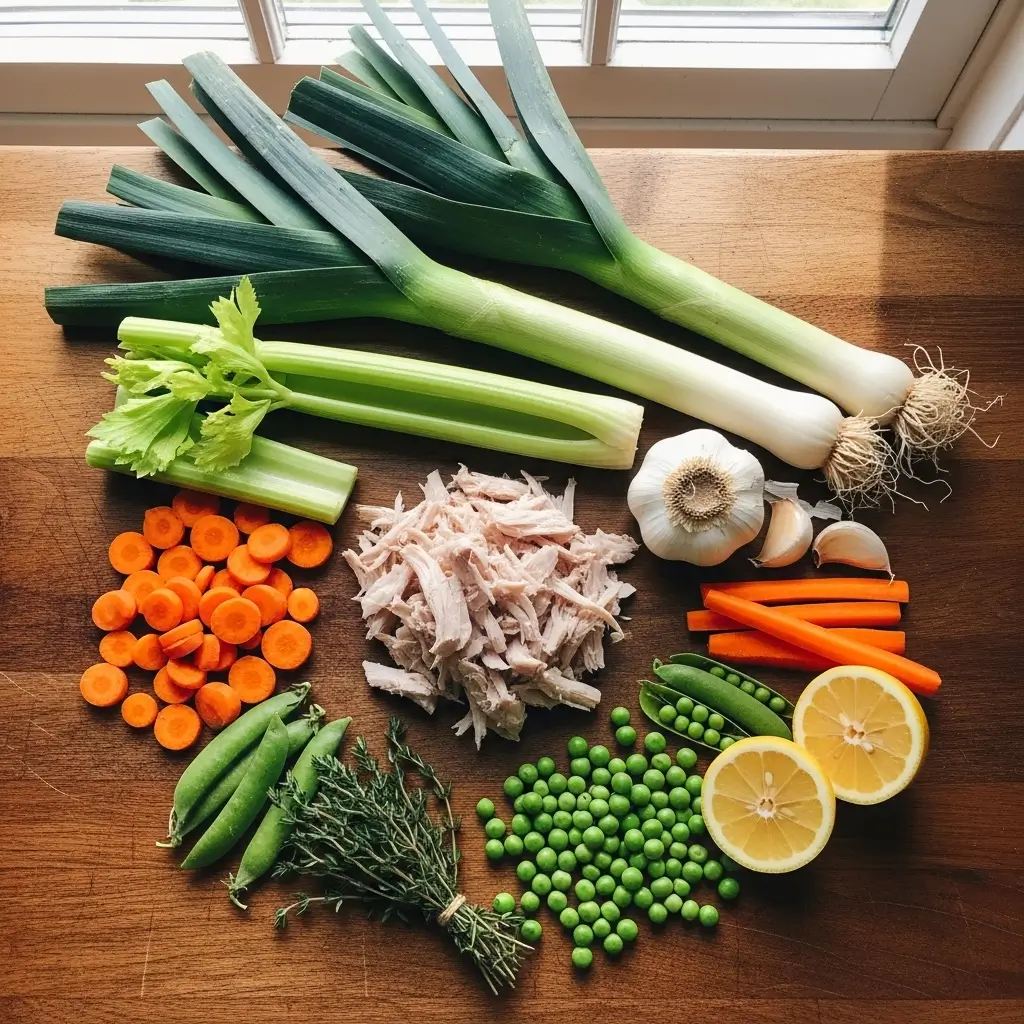 Ingredients for One-Pot Turkey Vegetable Soup