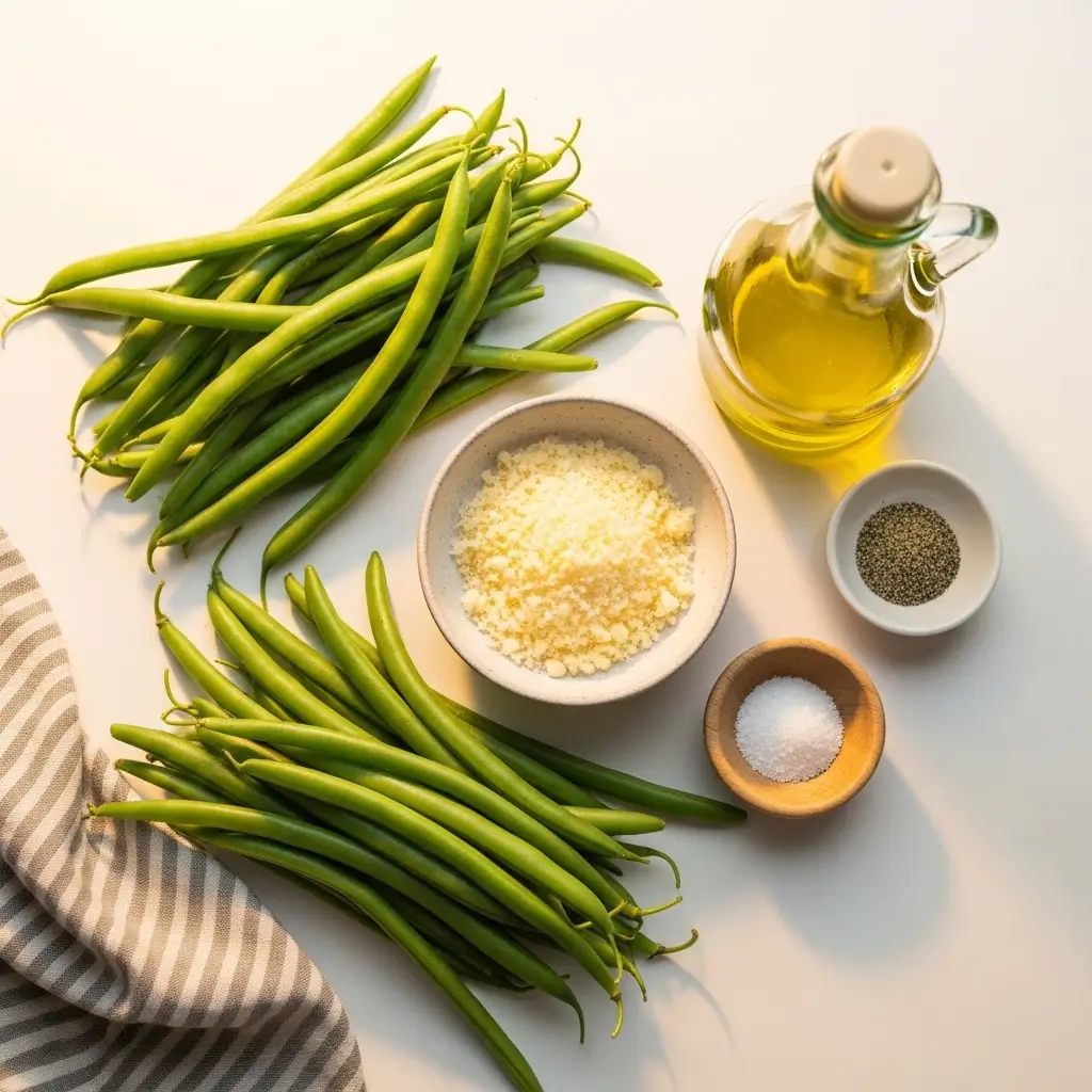 Ingredients for Parmesan Roasted Green Beans