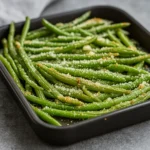 Parmesan Roasted Green Beans fresh out of the oven