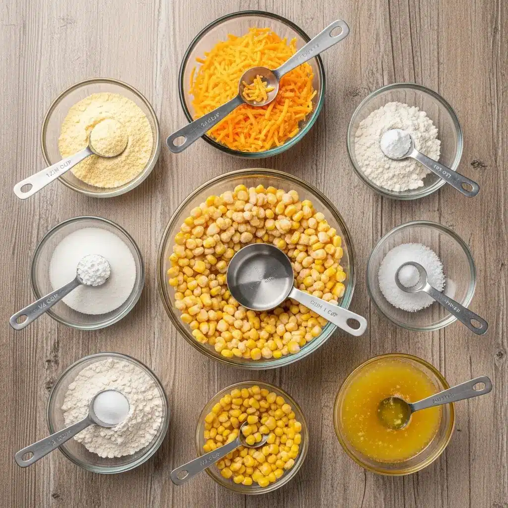 Ingredients for Paula Deen Corn Casserole Recipe