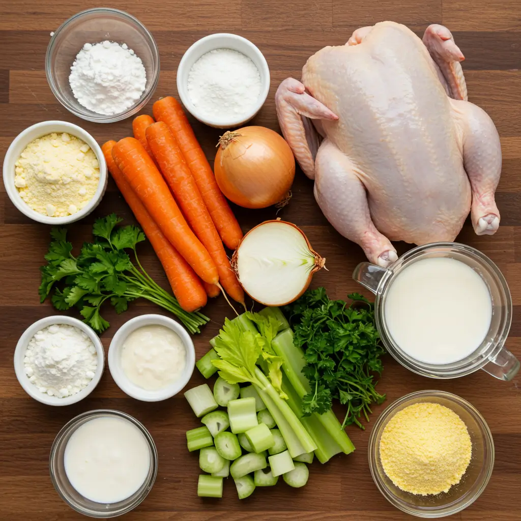 Ingredients for Pioneer Woman Chicken and Dumpling Soup Recipe