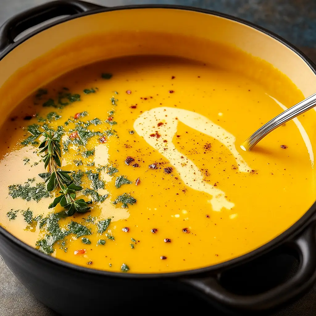 Pumpkin Soup recipe with creamy texture and fall spices