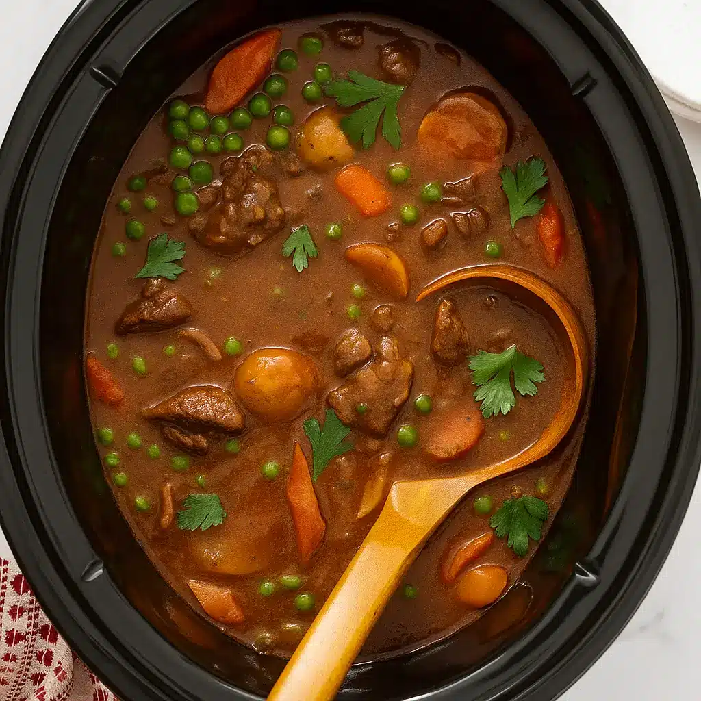 Slow Cooker Beef Stew served in a bowl