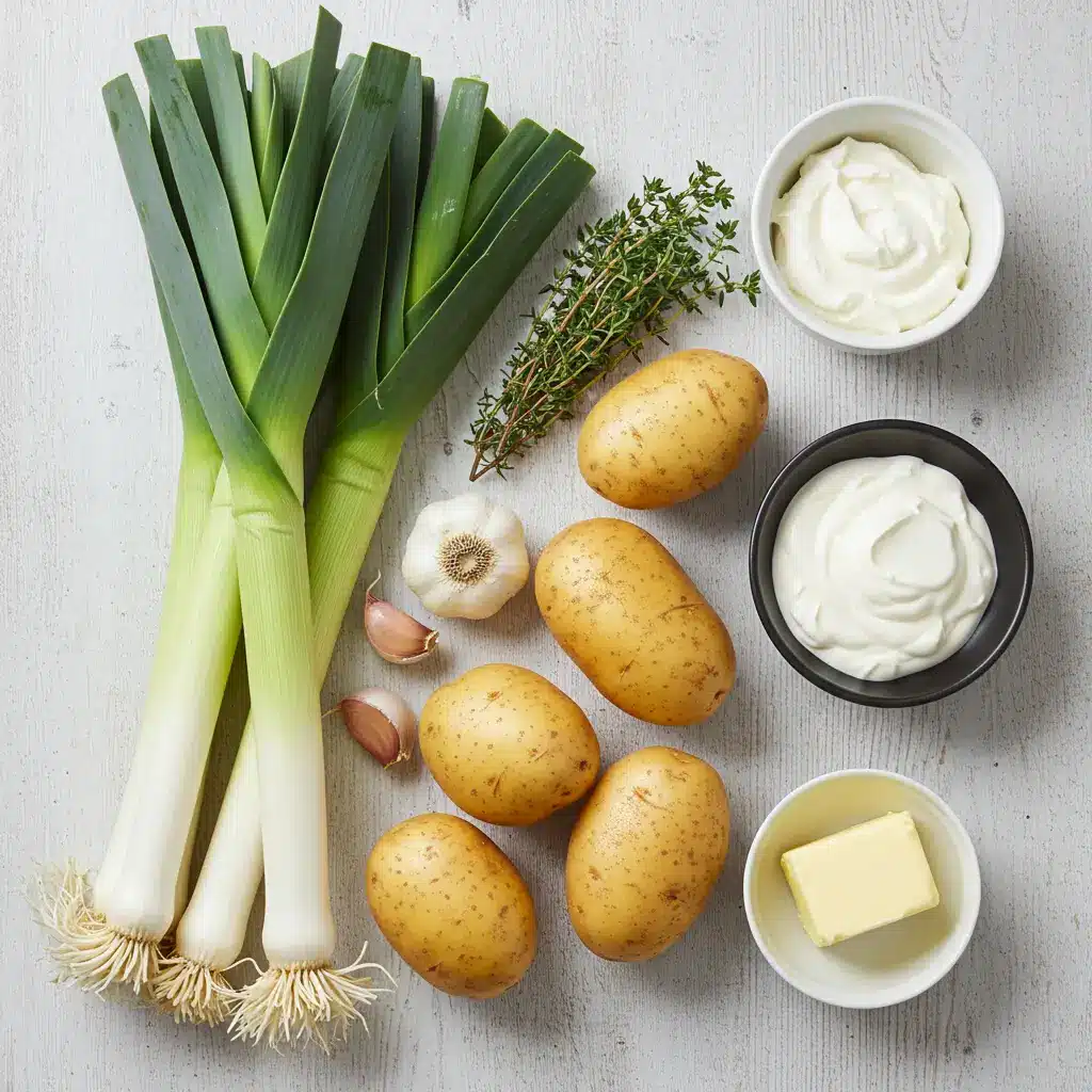 Ingredients for Slow Cooker Potato Leek Soup