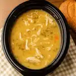 Slow Cooker Turkey Soup served warm