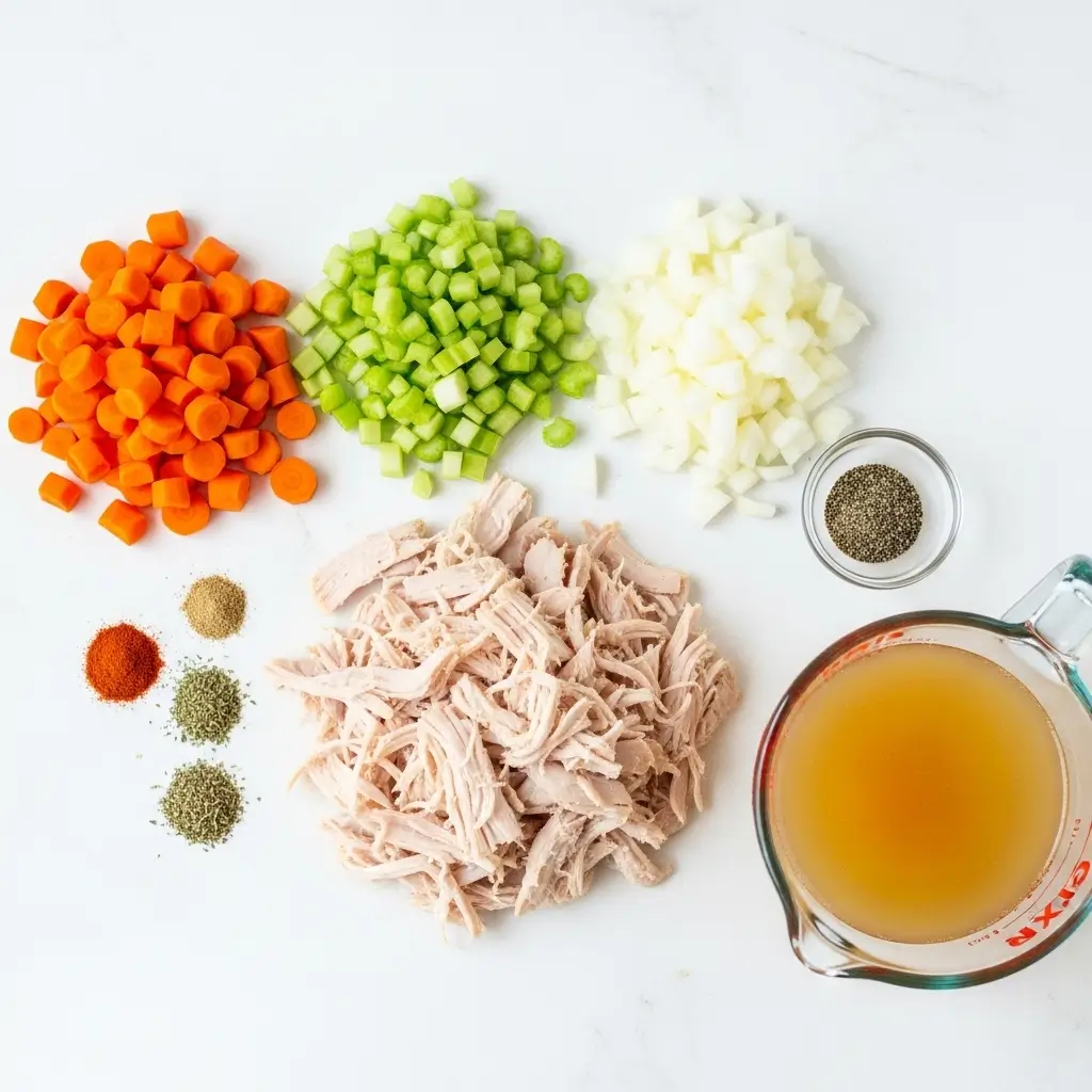 Ingredients for Slow Cooker Turkey Soup