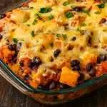 Sweet Potato and Black Bean Casserole fresh out of the oven