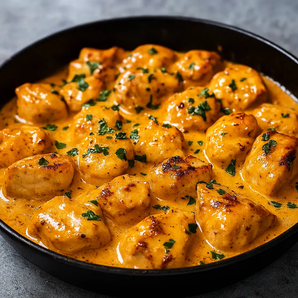 Texas Roadhouse Butter Chicken Skillet in cast iron skillet